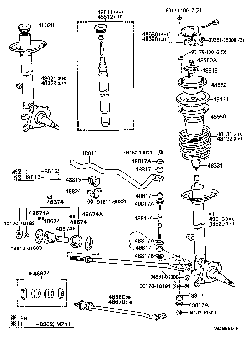 48131-24010 SPRING, FRONT COIL, LH product image