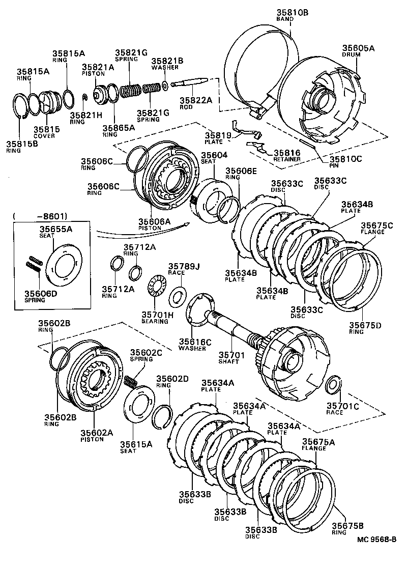 35605-32010 DRUM SUB-ASSY, DIRECT CLUTCH product image