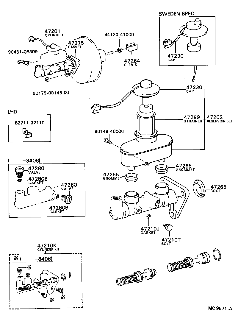 47202-32010 RESERVOIR SUB-ASSY, BRAKE MASTER CYLINDER product image