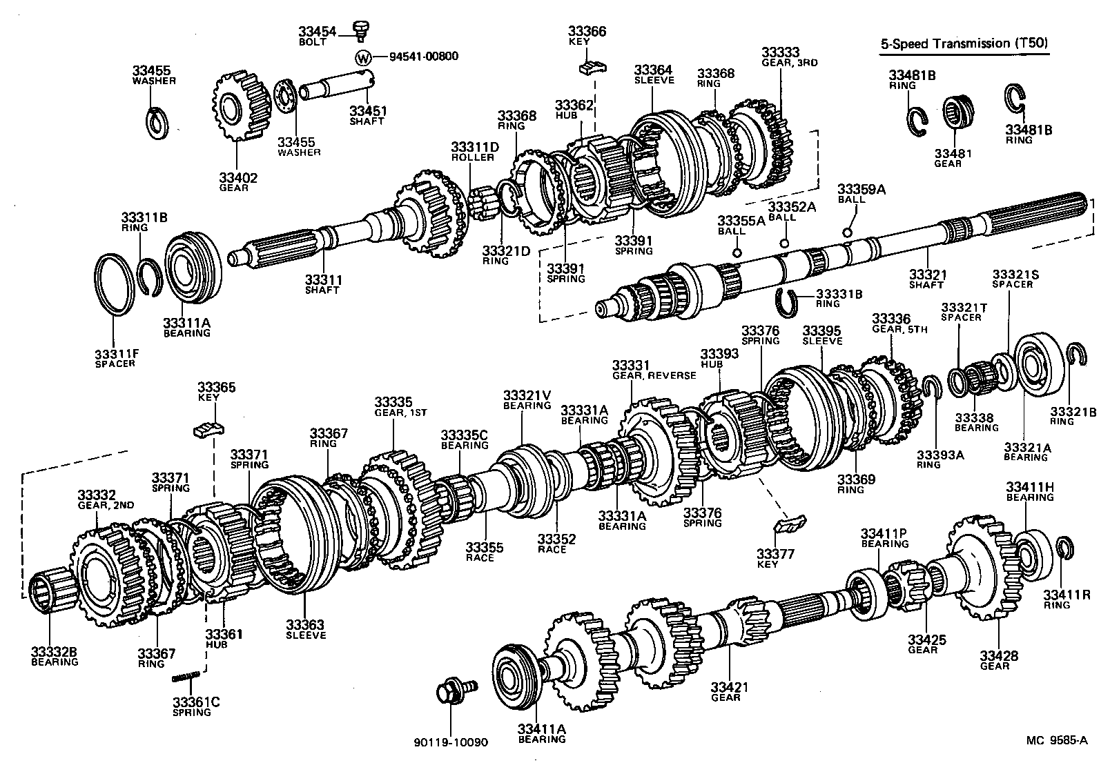 Toyota 33368-12030 RING, SYNCHRONIZER, NO.1