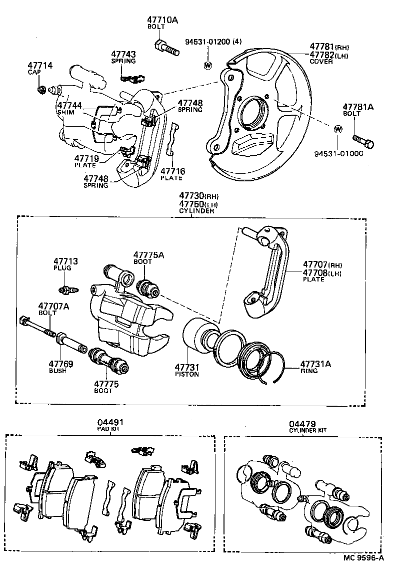 47716-20070 PLATE, PAD SUPPORT, NO.1(FOR FRONT DISC BRAKE) product image