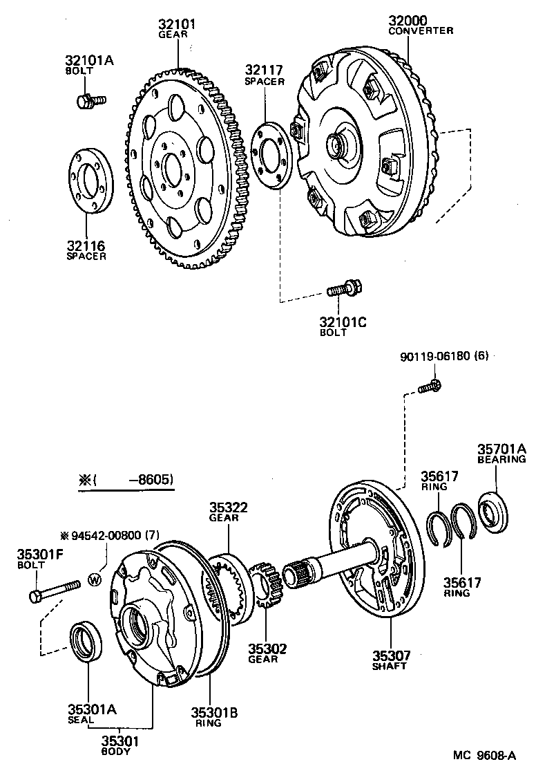 Toyota 90301-99010 RING, O (FOR FRONT OIL PUMP BODY)