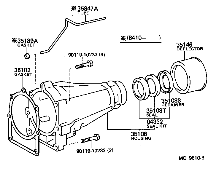 Toyota 35108-22034 HOUSING SUB-ASSY, EXTENSION (ATM)