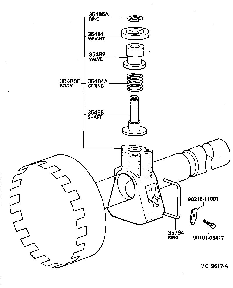 Toyota 35480-30060 BODY ASSY, GOVERNOR