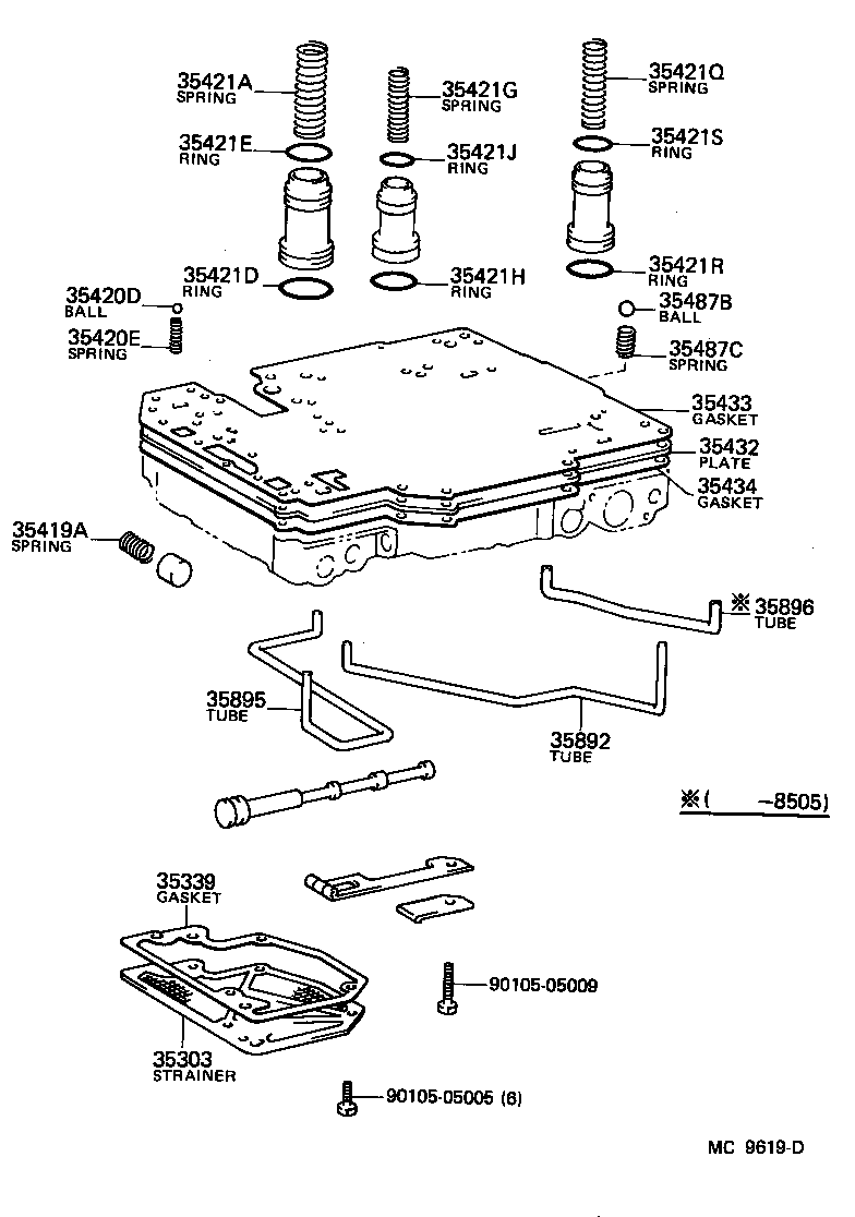 90501-23083 SPRING, COMPRESSION (FOR ACCUMULATOR PISTON NO.1) product image