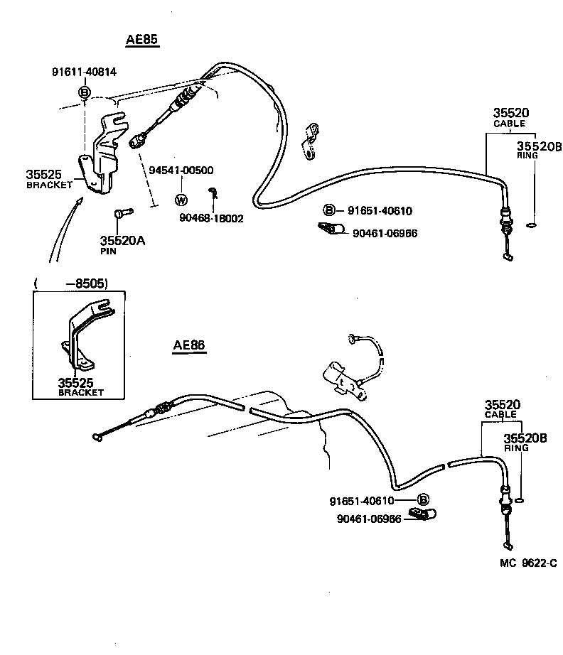 35520-12170 CABLE ASSY, THROTTLE product image