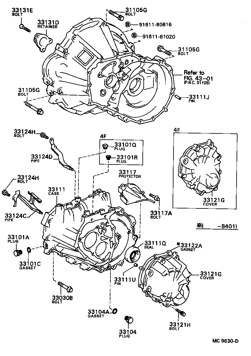 33111-16040 CASE, MANUAL TRANSMISSION product image
