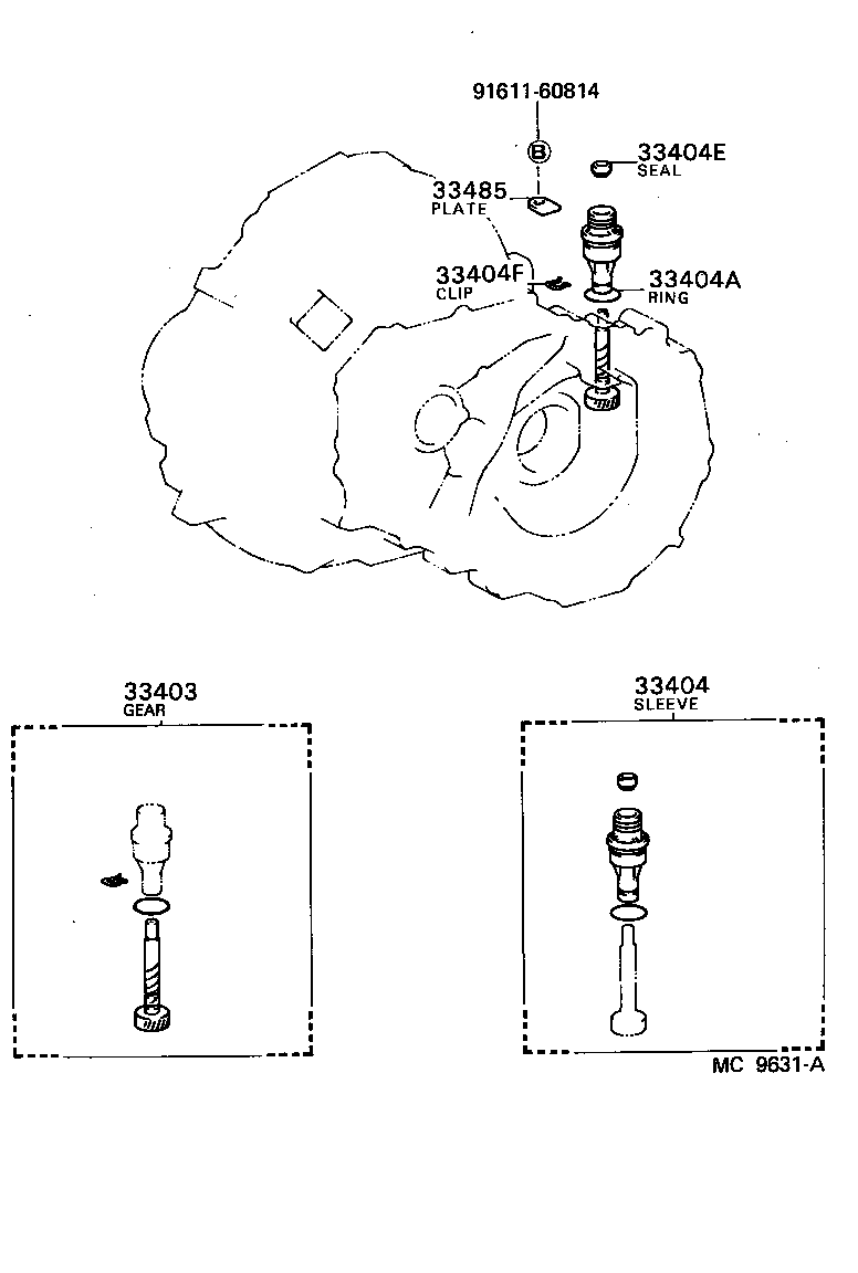 Toyota 33485-30020 PLATE, SPEEDOMETER SLEEVE LOCK (MTM)