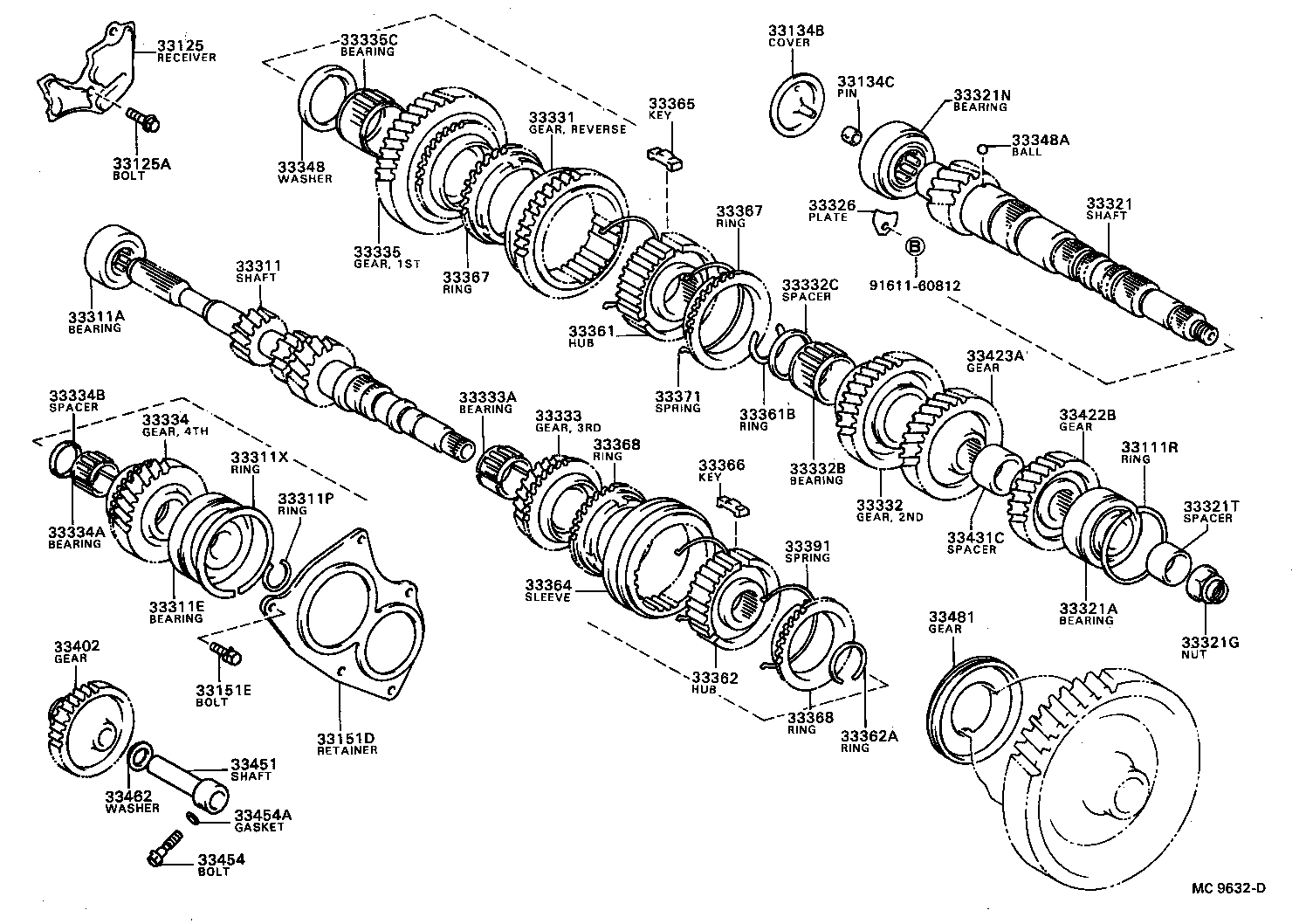 90560-32007 SPACER (FOR 4TH GEAR BEARING) product image