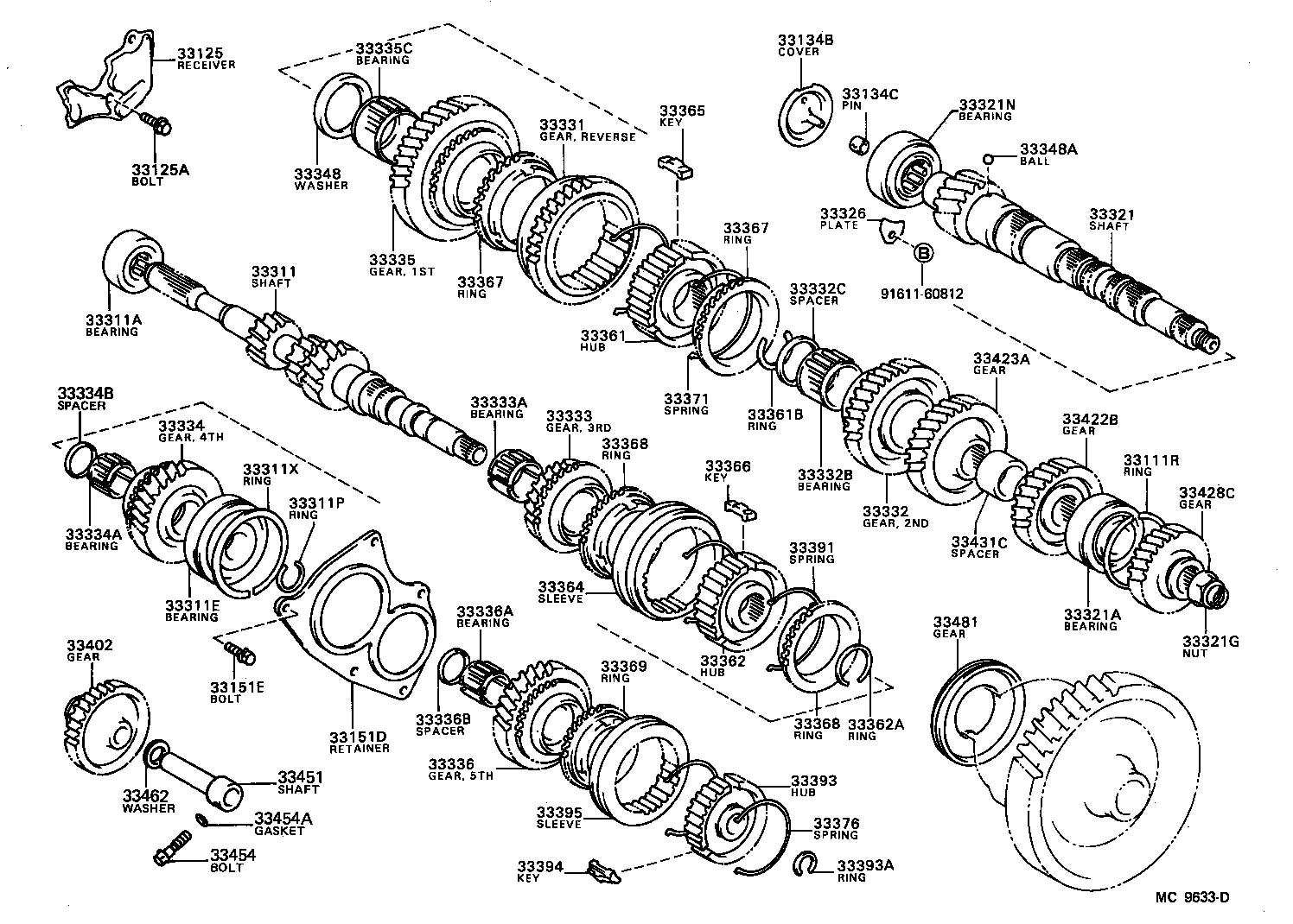 Toyota 33368-32010 RING, SYNCHRONIZER, NO.1