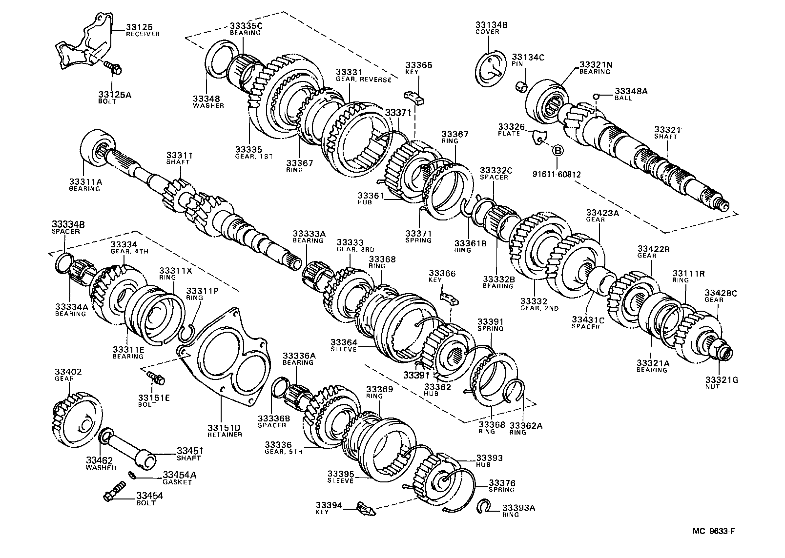 Toyota 33151-20030 RETAINER, BEARING, REAR(MTM)