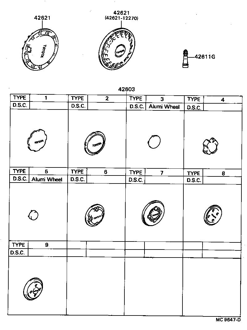 42602-12110 CAP, WHEEL product image