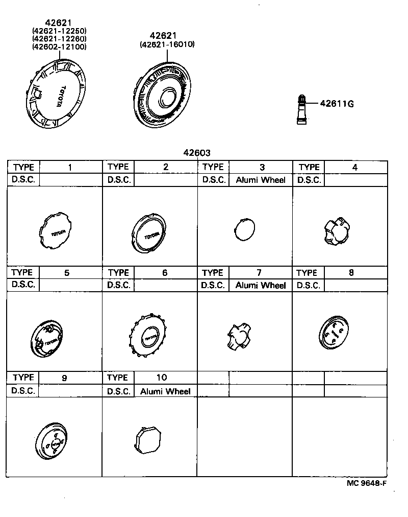 42602-12100 CAP, WHEEL product image