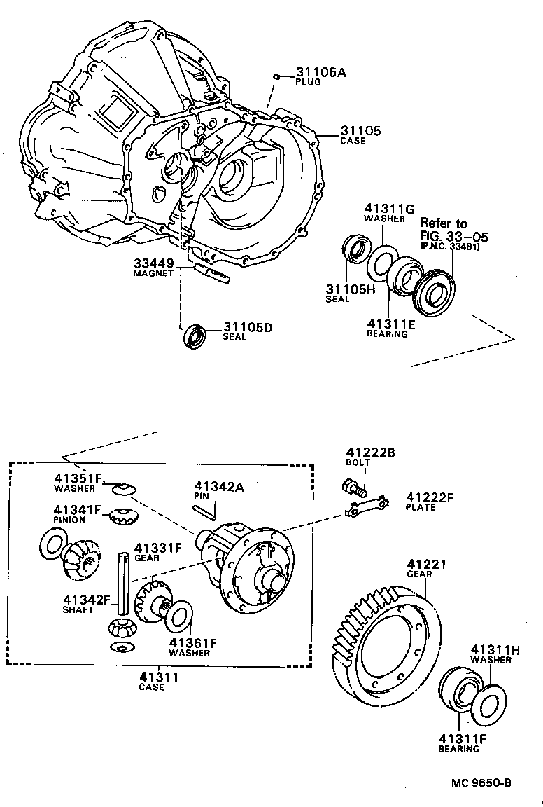 Toyota 90366-40023 BEARING, TAPERED ROLLER (FOR FRONT DIFFERENTIAL CASE REAR)