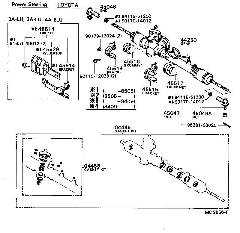 44250-12101 GEAR ASSY, POWER STEERING(FOR RACK & PINION) product image