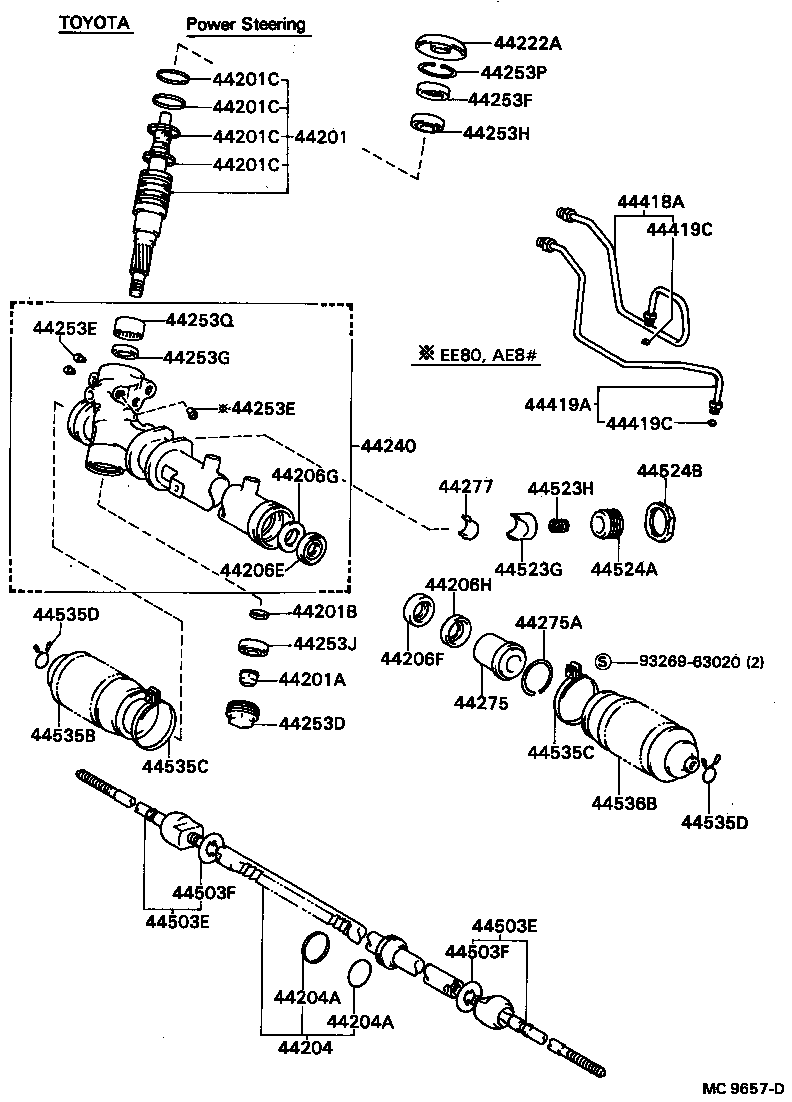 44250-12101 GEAR ASSY, POWER STEERING(FOR RACK & PINION) product image
