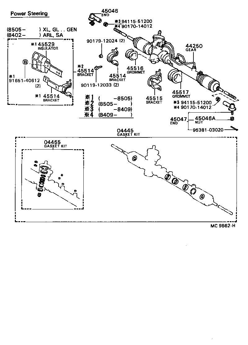 44203-12090 HOUSING, POWER STEERING RACK product image