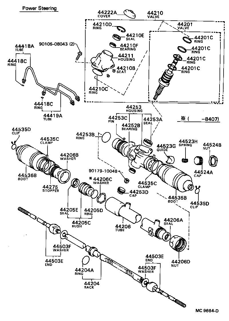 44203-12090 HOUSING, POWER STEERING RACK product image