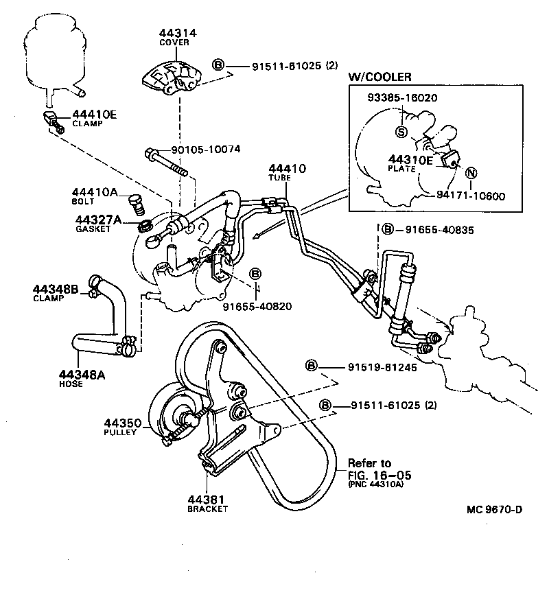 44350-12050 PULLEY ASSY, POWER STEERING IDLE product image