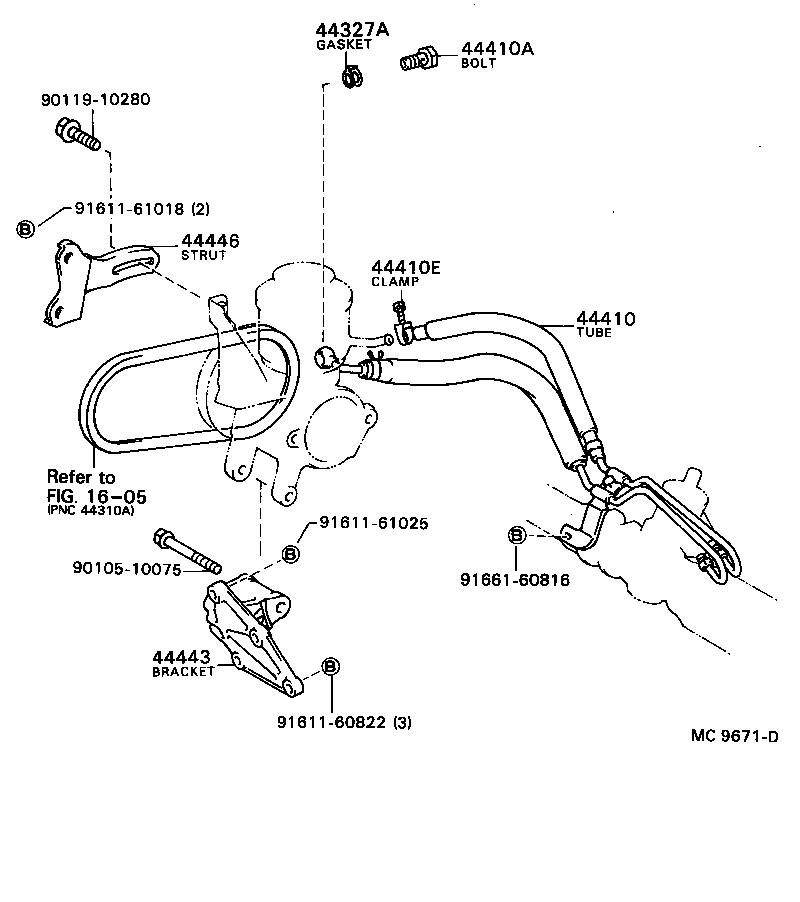 Toyota 44446-12030 STRUT, ADJUSTING