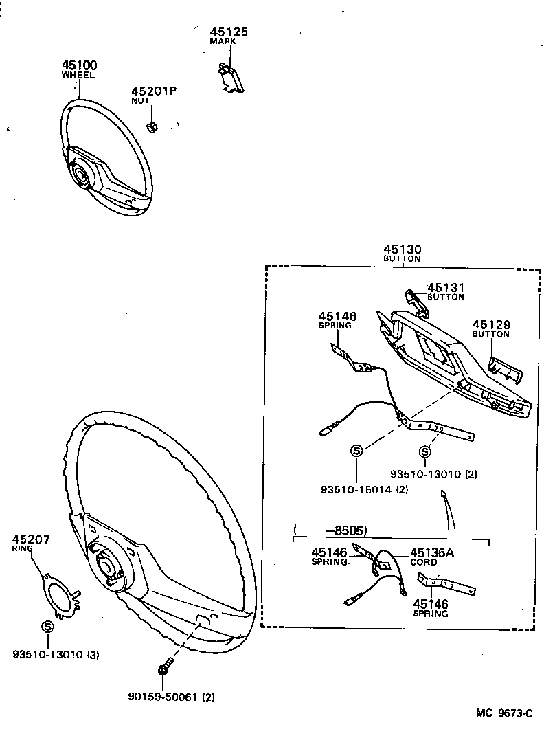 45100-12450 WHEEL ASSY, STEERING product image