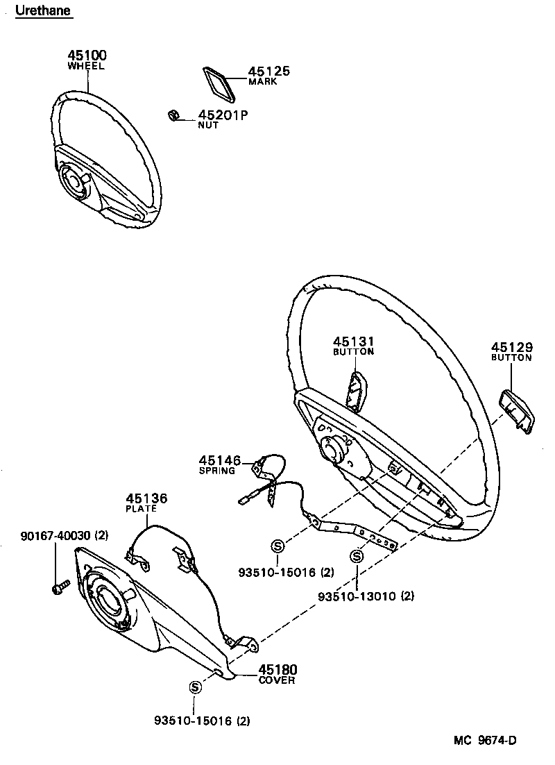 45100-12450 WHEEL ASSY, STEERING product image