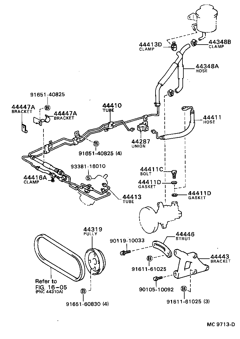 44350-28011 PULLEY ASSY, POWER STEERING IDLE product image