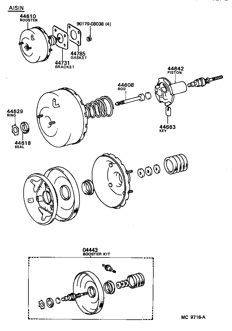 44610-12450 BOOSTER ASSY, BRAKE product image