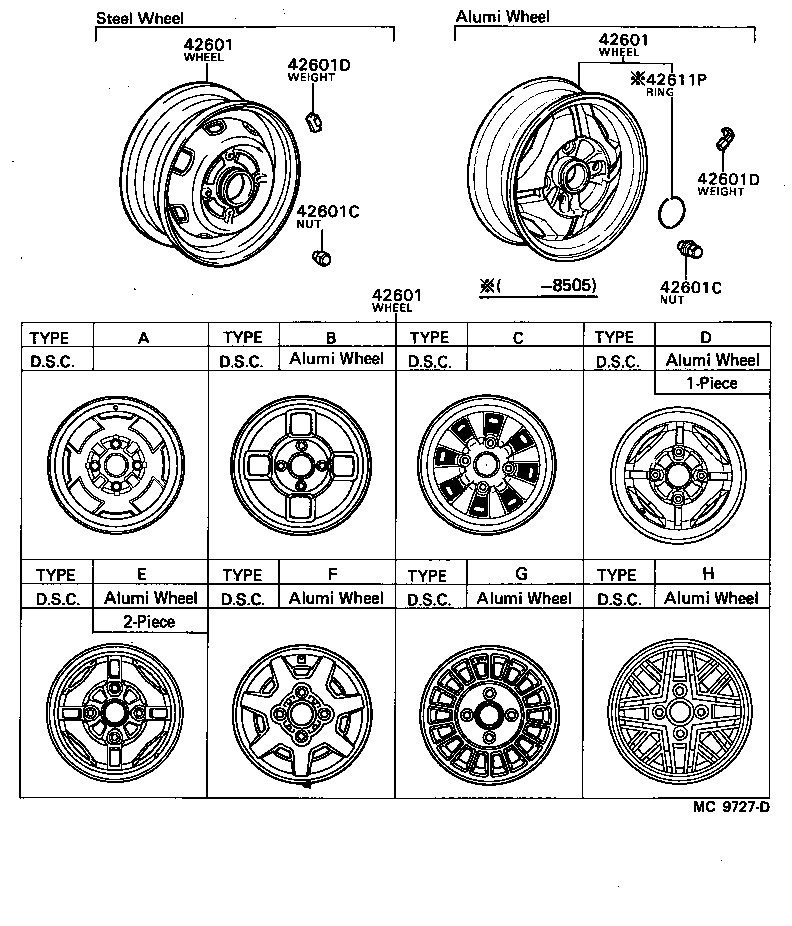 42601-12100 WHEEL, DISC product image