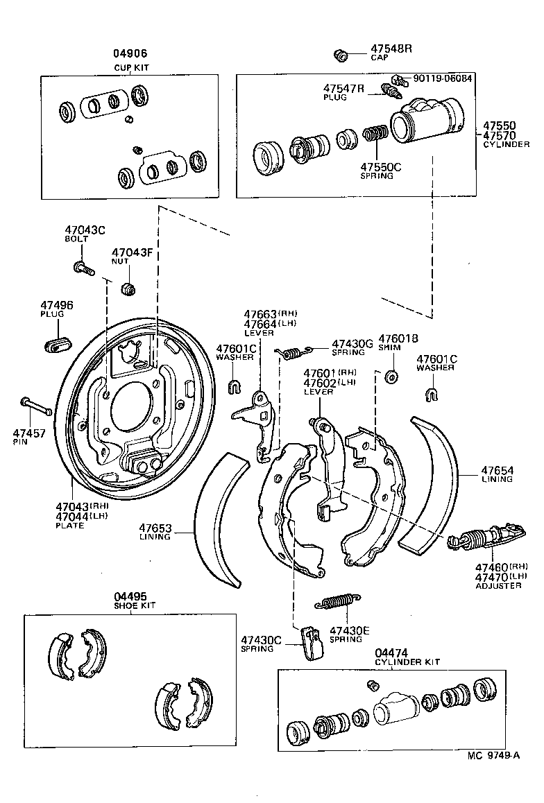 04474-12020 CYLINDER KIT, REAR WHEEL product image