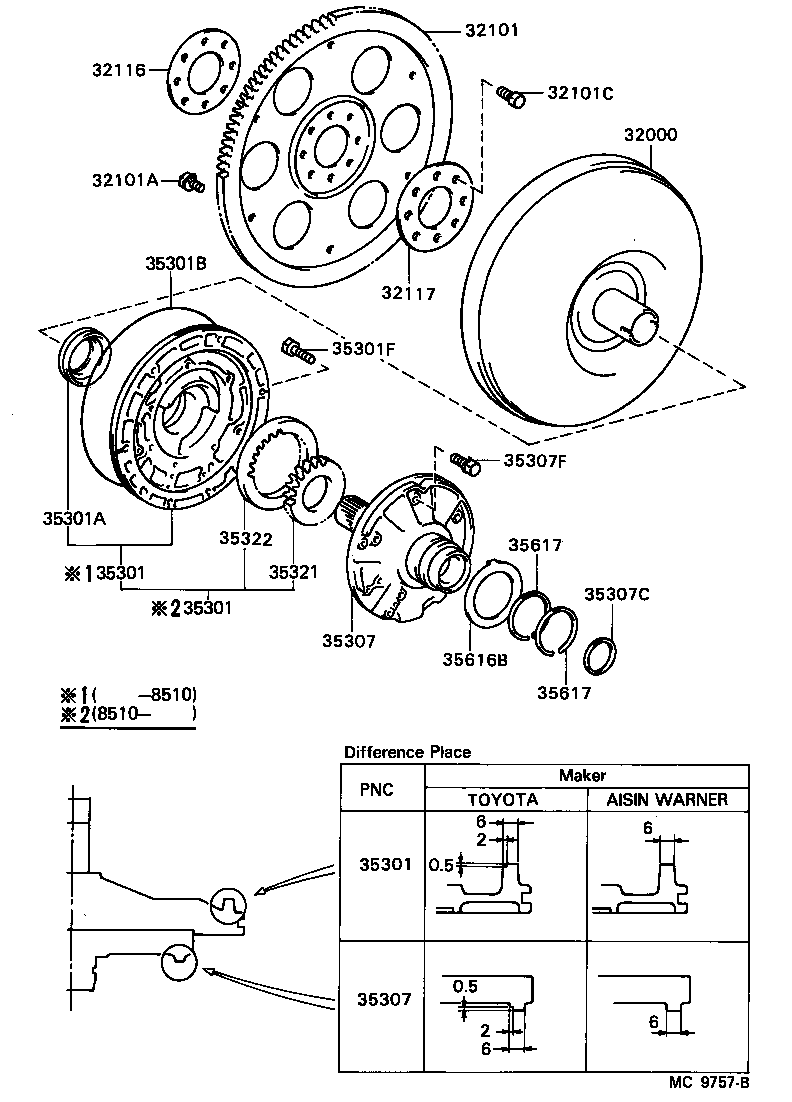 32101-32040 GEAR SUB-ASSY, DRIVE PLATE & RING product image