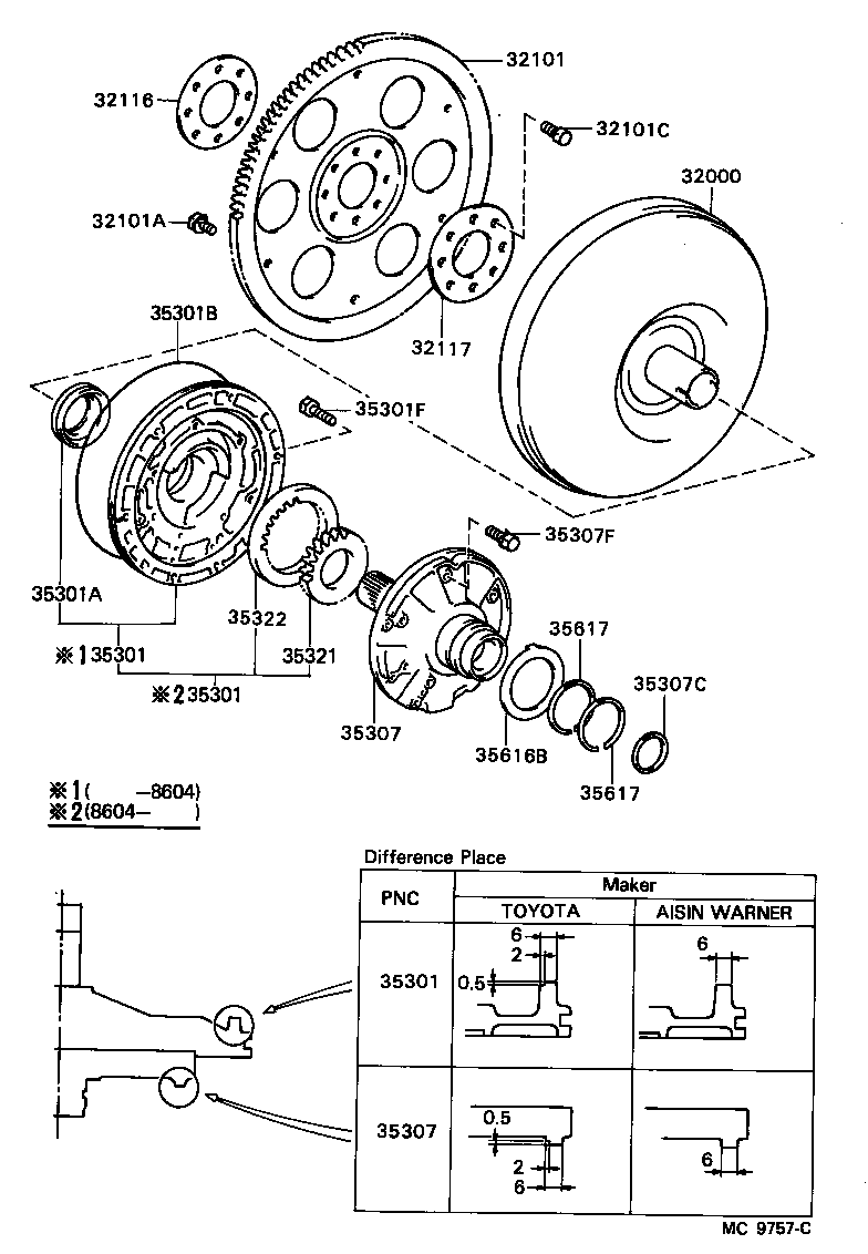Toyota 35370-32010 SHAFT SUB-ASSY, STATOR