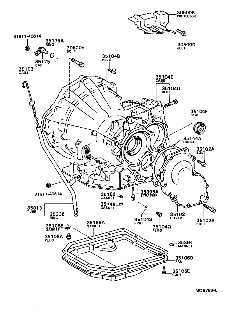 35013-12190 TUBE SUB-ASSY, TRANSMISSION OIL FILLER product image