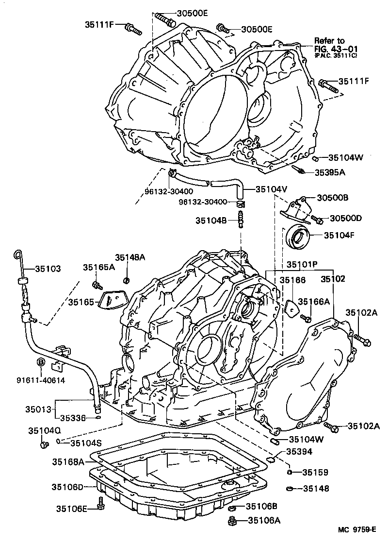 Toyota 35102-20020 COVER SUB-ASSY, TRANSAXLE REAR