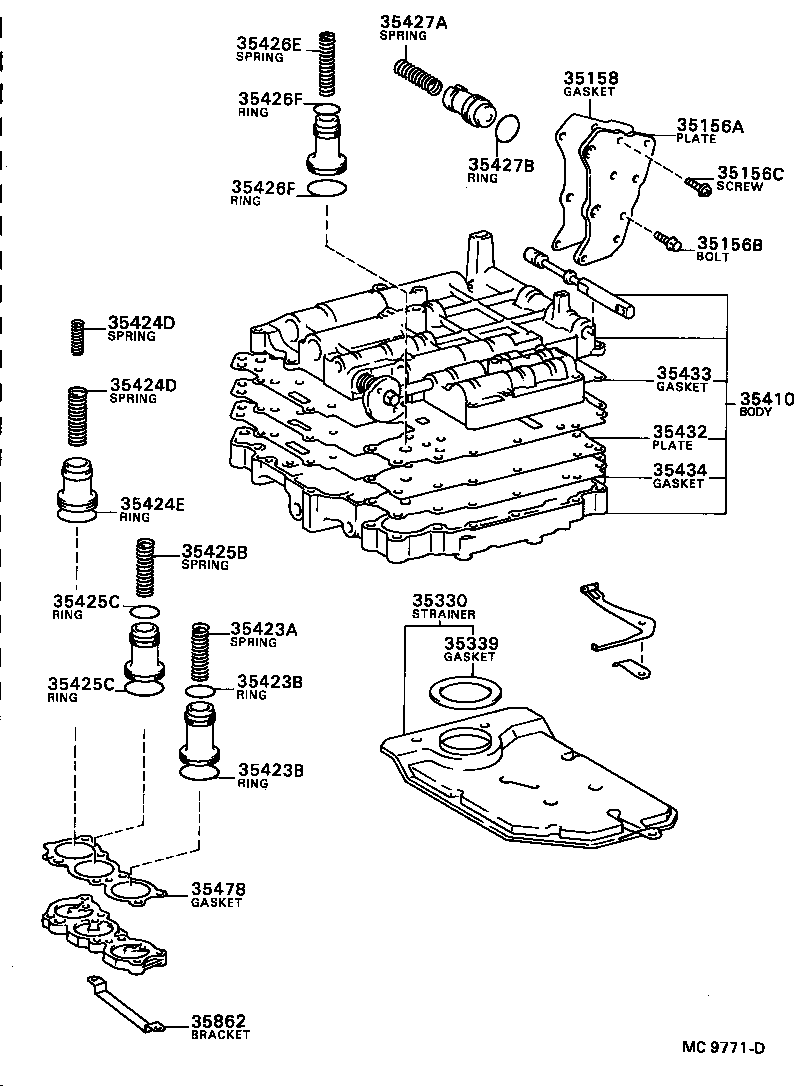 Toyota 35410-12130 BODY ASSY, TRANSMISSION VALVE