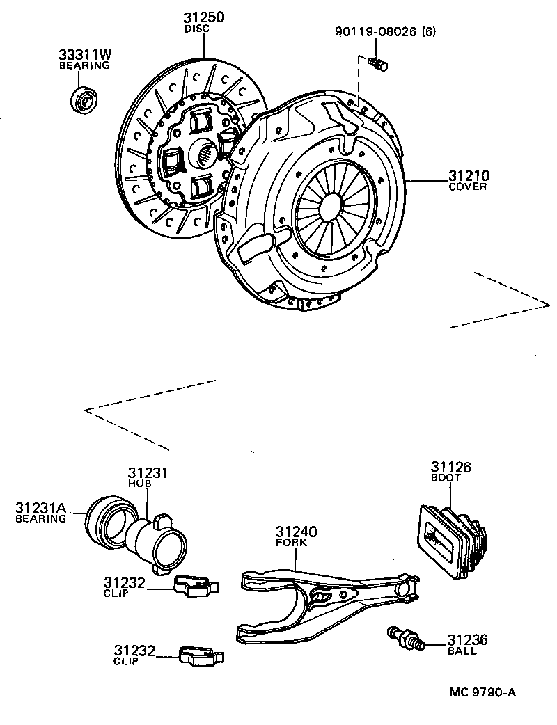 31231-36070 HUB, CLUTCH RELEASE BEARING product image