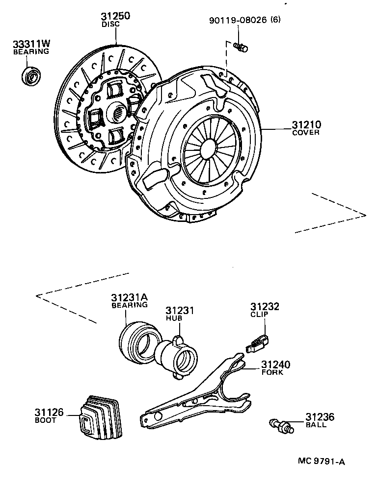 31231-36070 HUB, CLUTCH RELEASE BEARING product image