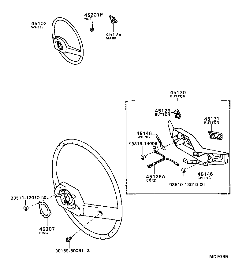 45136-12090 PLATE, HORN BUTTON CONTACT product image