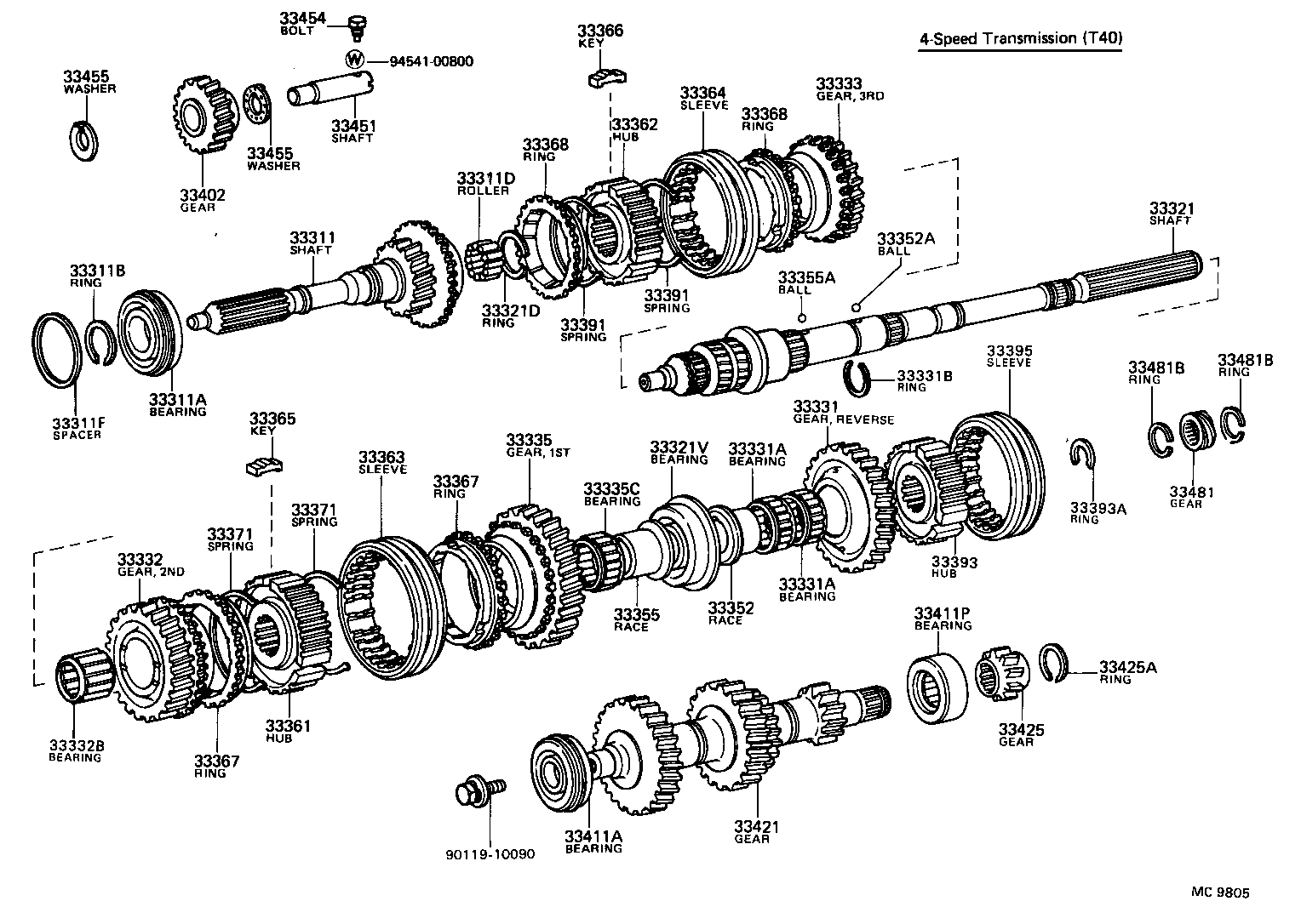 33481-22030 GEAR, SPEEDOMETER DRIVE (MTM) product image