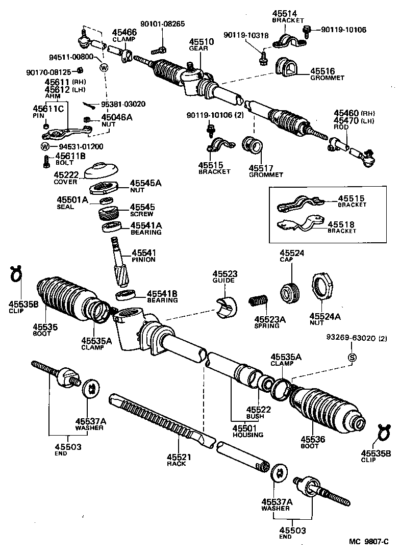04455-20010 GASKET KIT, POWER STEERING CONTROL VALVE OVERHOLE product image