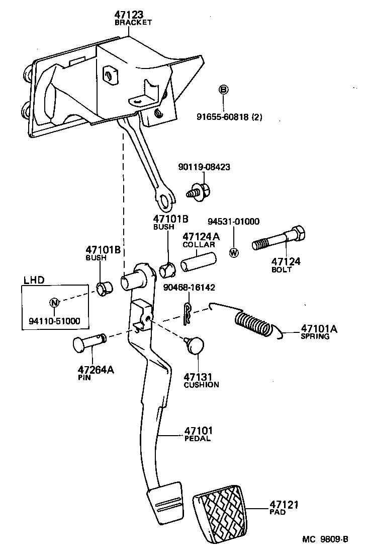 90507-16006 SPRING(FOR BRAKE PEDAL RETURN) product image