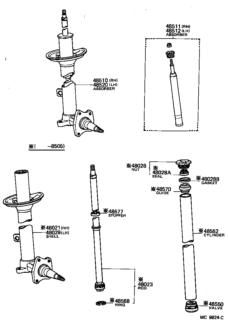 Toyota 48331-12080 BUMPER, FRONT SPRING, NO.1