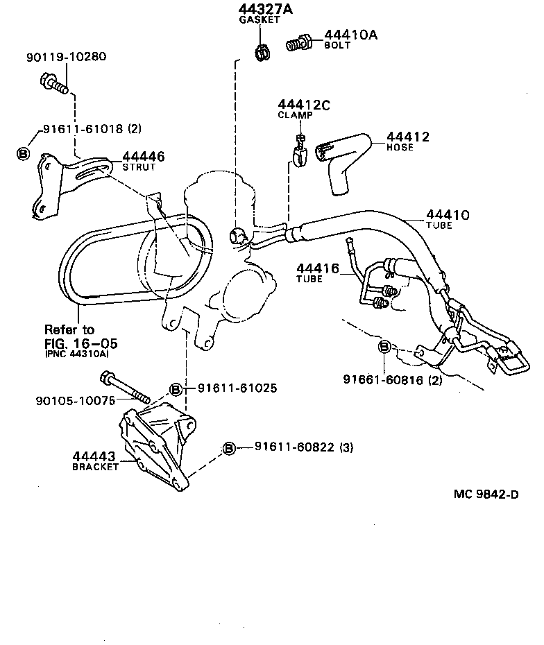44350-12050 PULLEY ASSY, POWER STEERING IDLE product image