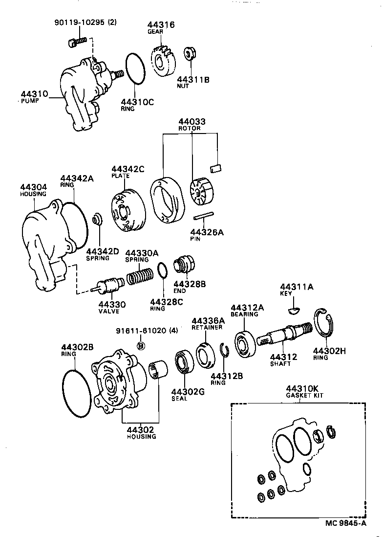 44033-89101 ROTOR SUB-ASSY, W/CAM & VANE product image