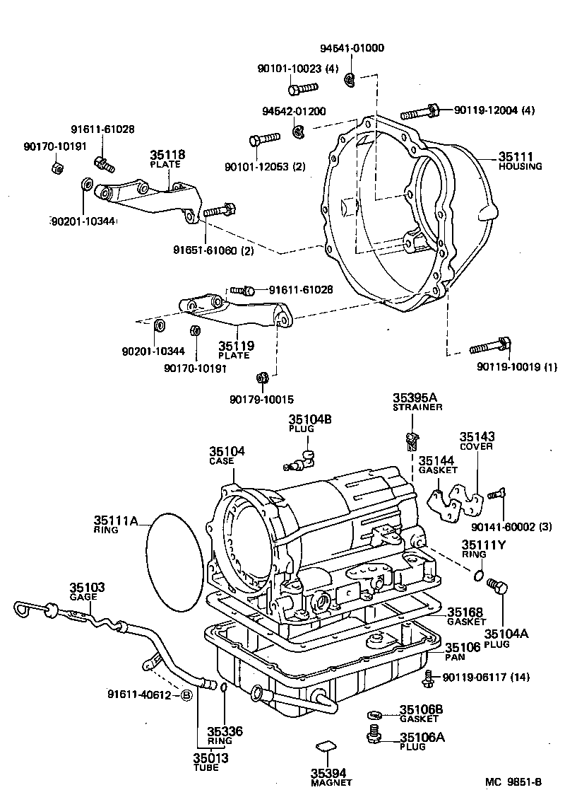35103-12041 GAGE SUB-ASSY, TRANSMISSION OIL LEVEL product image