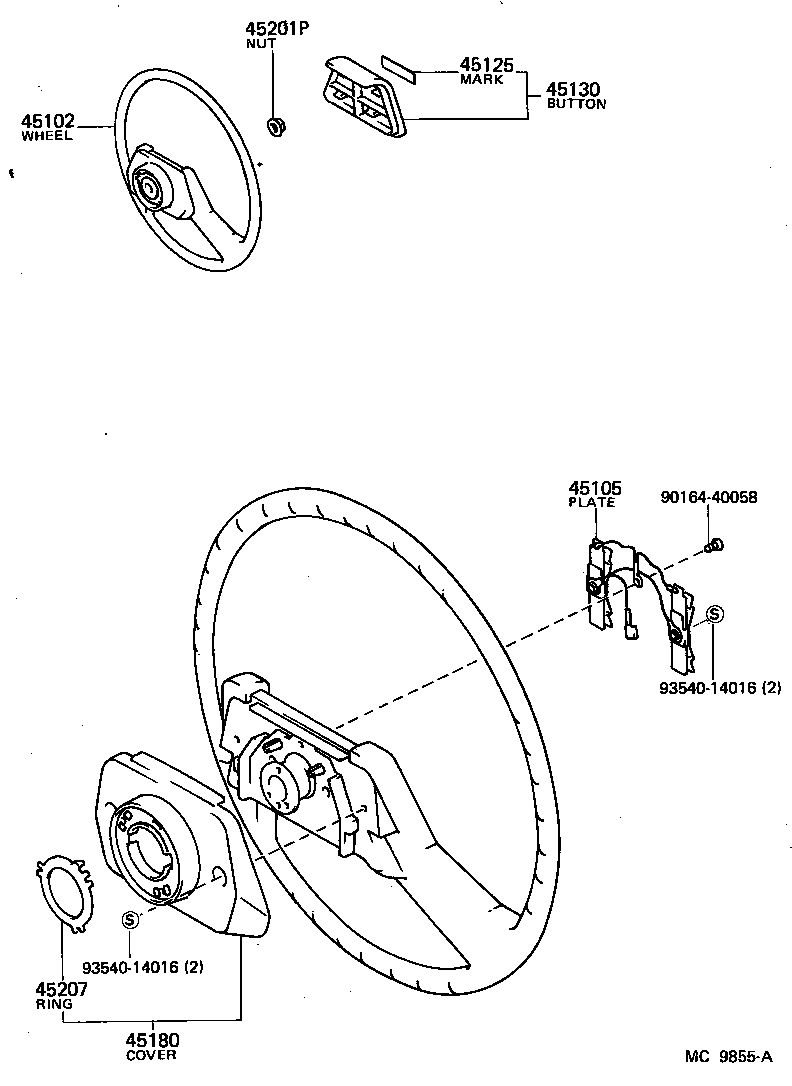 45105-24010 PLATE SUB-ASSY, HORN BUTTON CONTACT, NO.1 product image