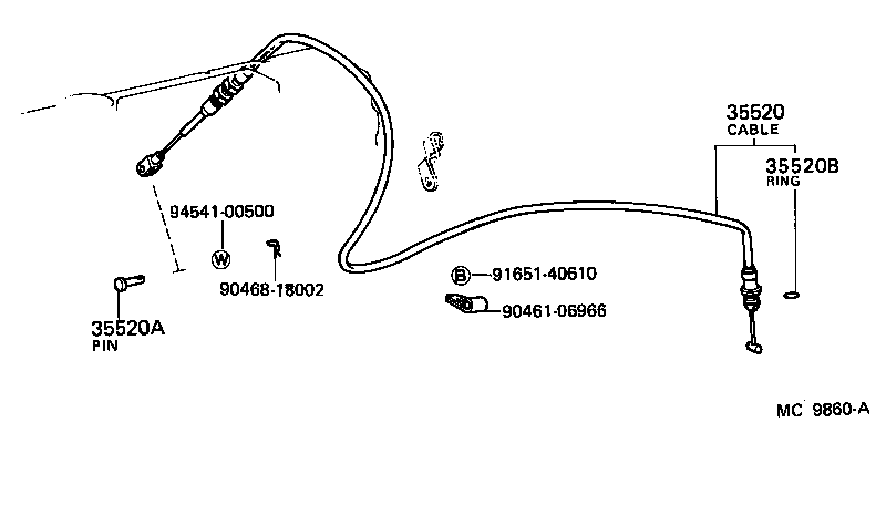 35520-12090 CABLE ASSY, THROTTLE product image