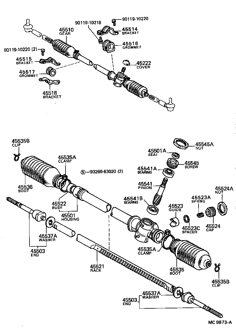 44267-22010 GUIDE, RACK END product image