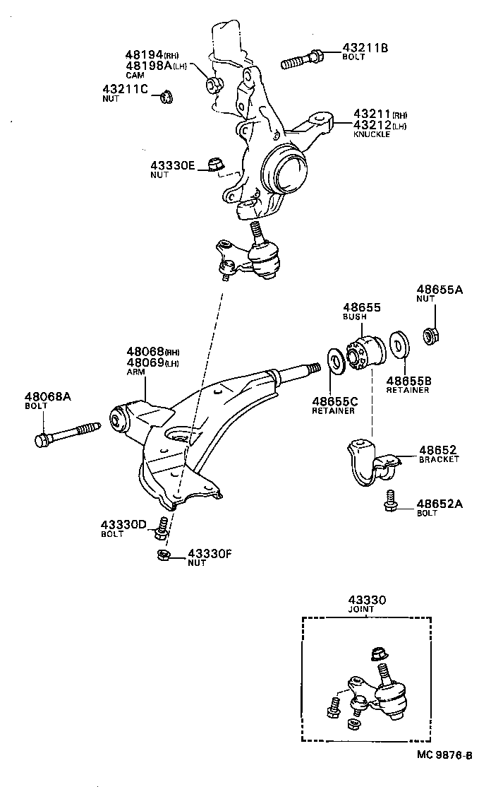 Toyota 90119-12083 BOLT(FOR FRONT SUSPENSION LOWER ARM)