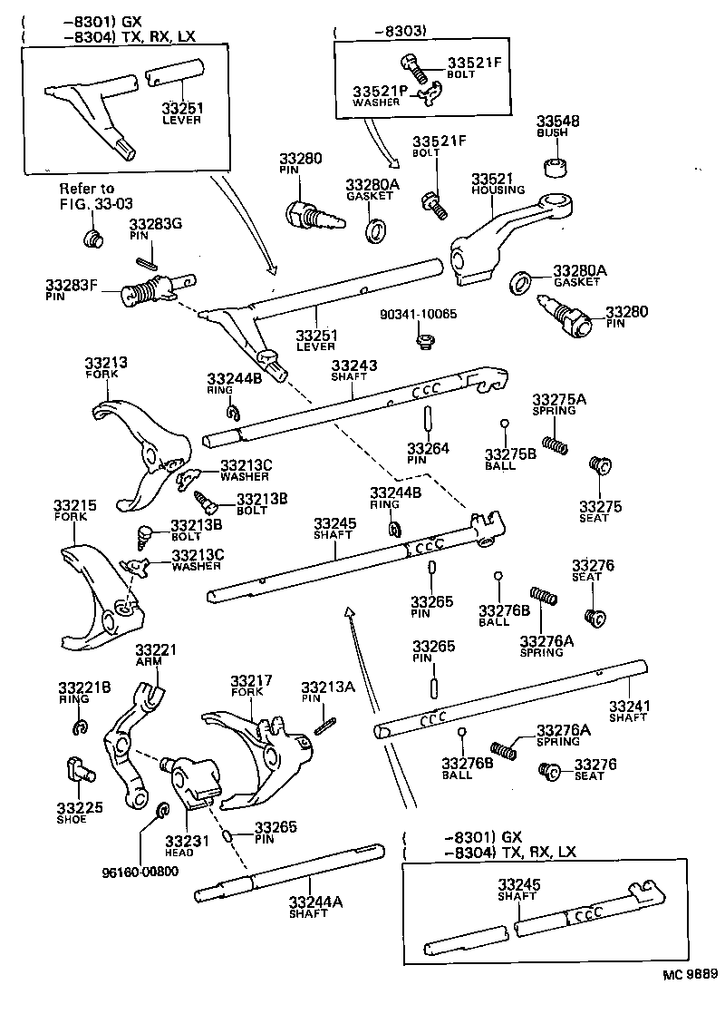 33253-30171 LEVER, SHIFT OUTER, NO.1 product image